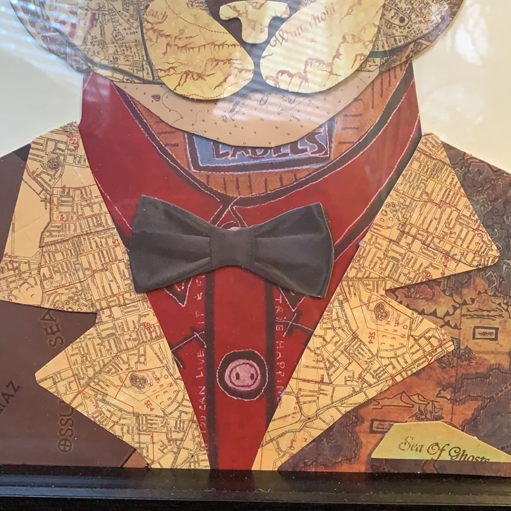 Empire Art Direct Funky Cat 2 Dimensional Paper Collage - Picture 4 of 7